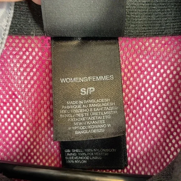 THE NORTH FACE HyVent Grey Pink Waterproof Nylon Rain Hood Jacket Gorpcore S - Picture 13 of 16